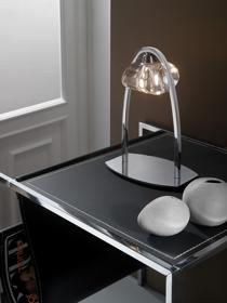 Alfa Polished Chrome Crystal Table Lamps Mantra Armed Table Lamps
